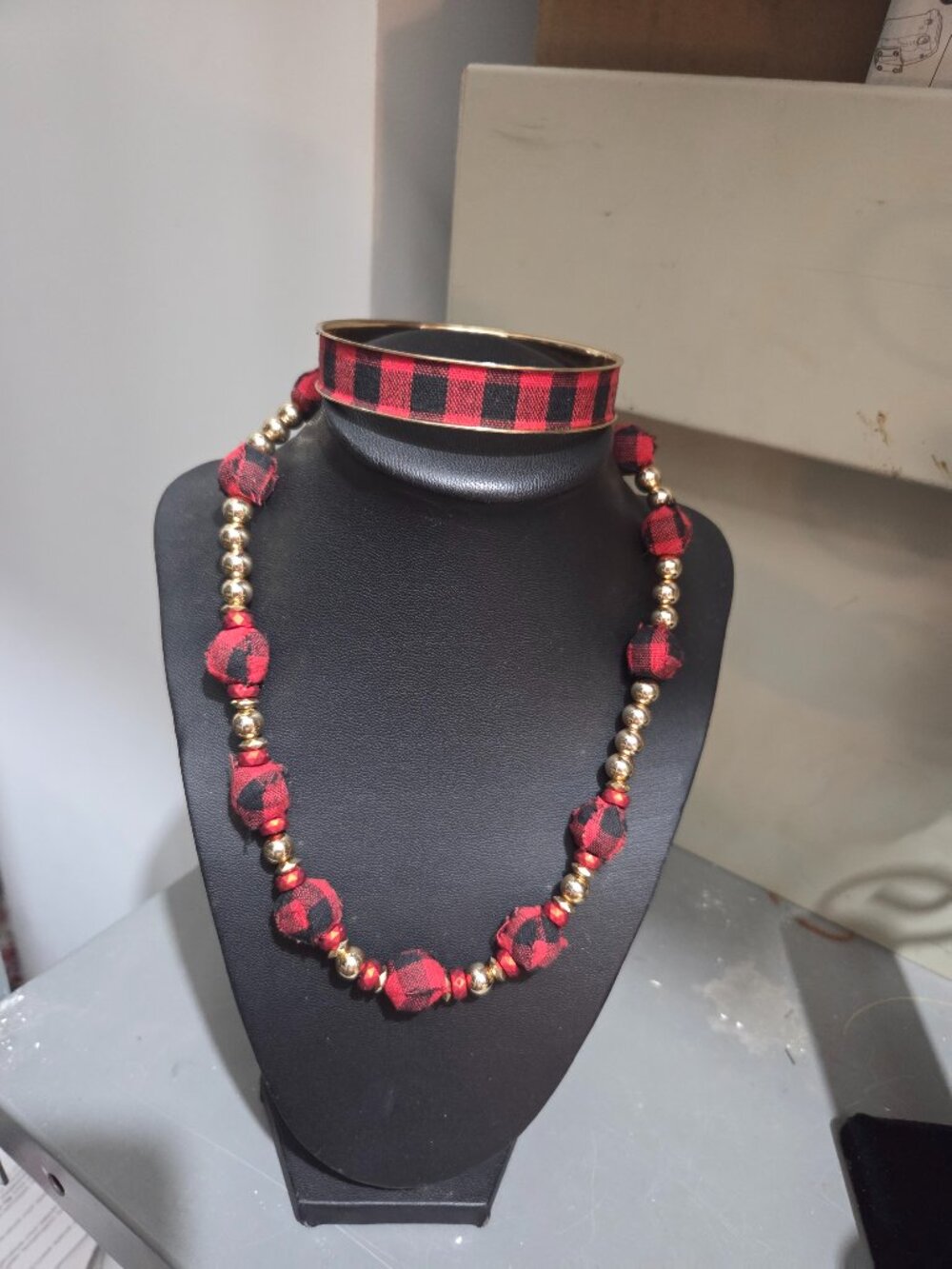 Necklace Fabric Beads